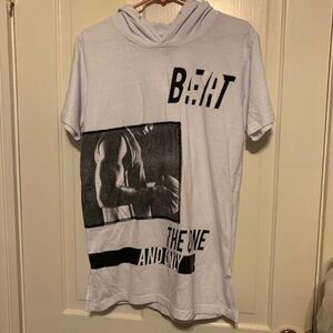 BARE FOX THE ONE AND ONLY SIZE MEDIUM SHORT SLEEVED HOODIE SHIRT NWT